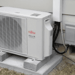 Outdoor mini-split unit fits into small spaces