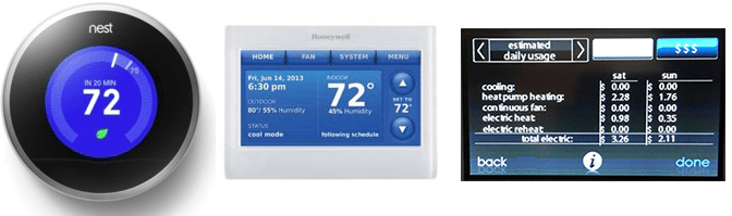 Three Digital Wi-Fi Thermostats With Touch-Screens